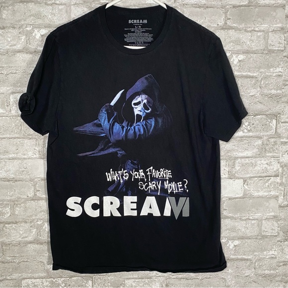 Other - scream what your favorite scary movie ghost face t shirt men’s size large unisex